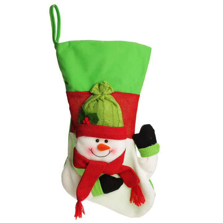 Personalised 3D Snowman Christmas Stocking