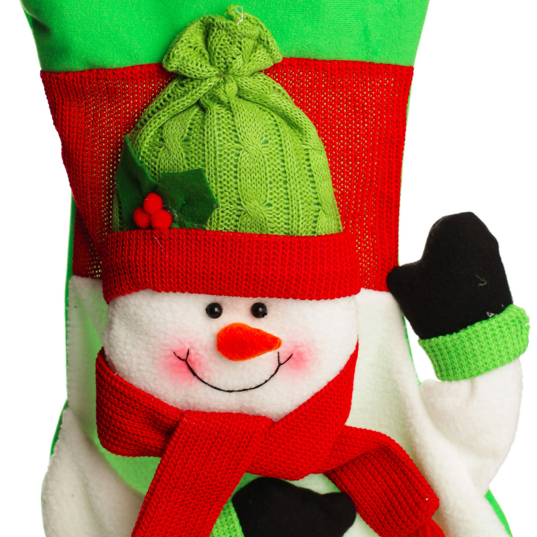 Personalised 3D Snowman Christmas Stocking Zoom in