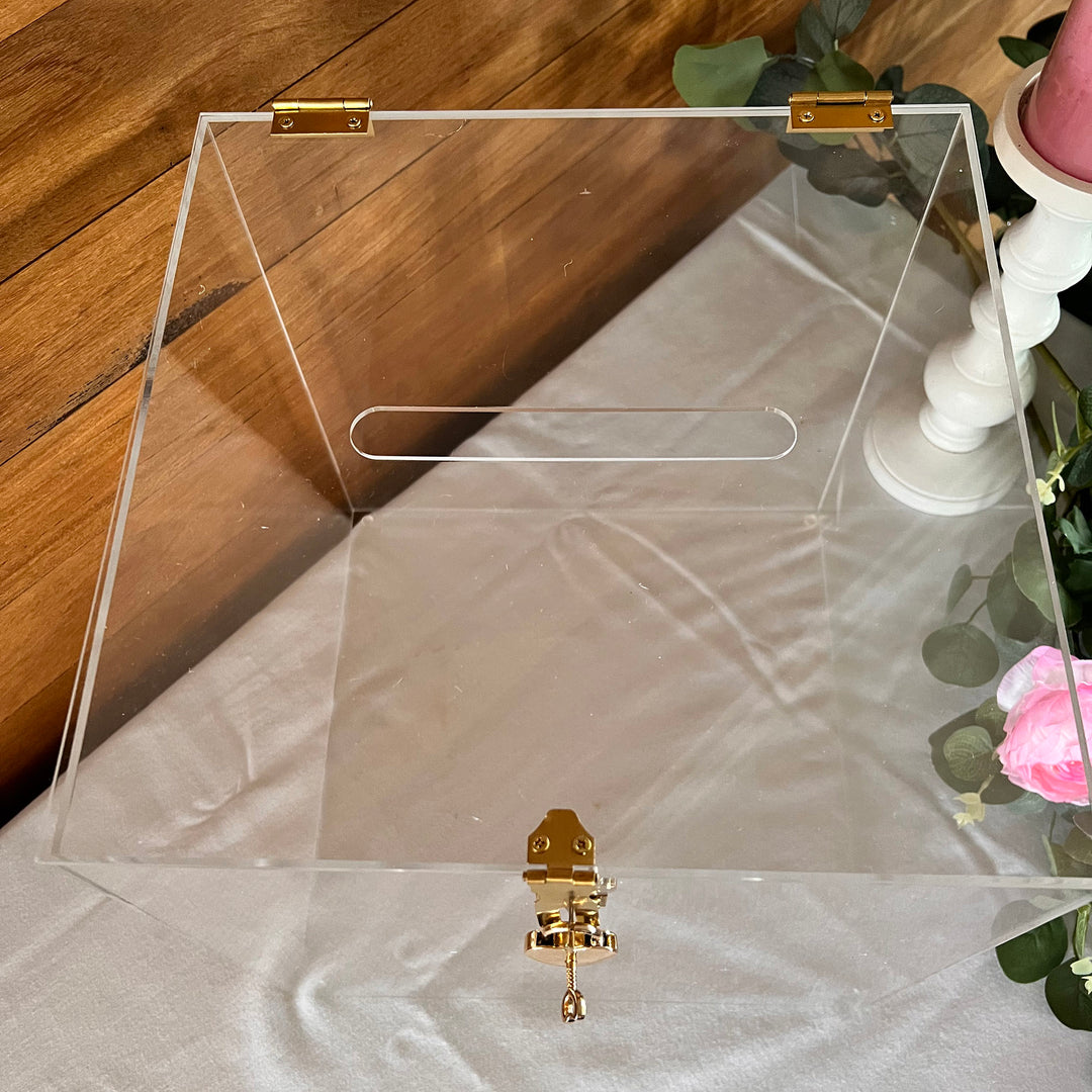 Personalised Acrylic Wedding Wishing Well Box