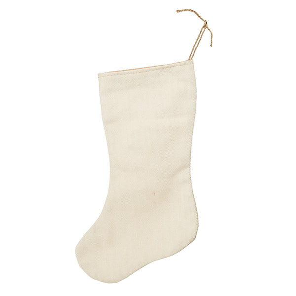 Personalised Burlap Starfish Christmas Stocking - Back