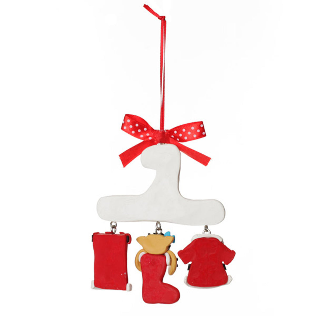 Personalised Cat Charm Christmas Decoration back detail