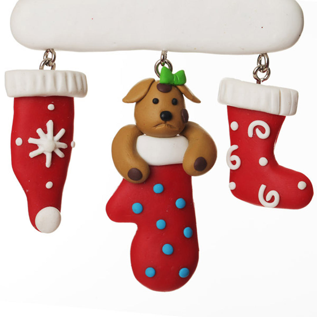 Personalised Dog Charm Christmas Decoration detail