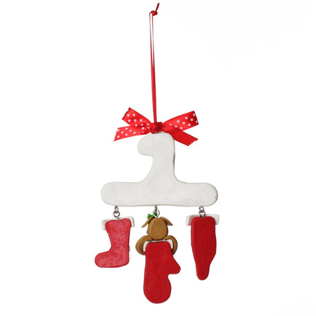 Personalised Dog Charm Christmas Decoration back detail