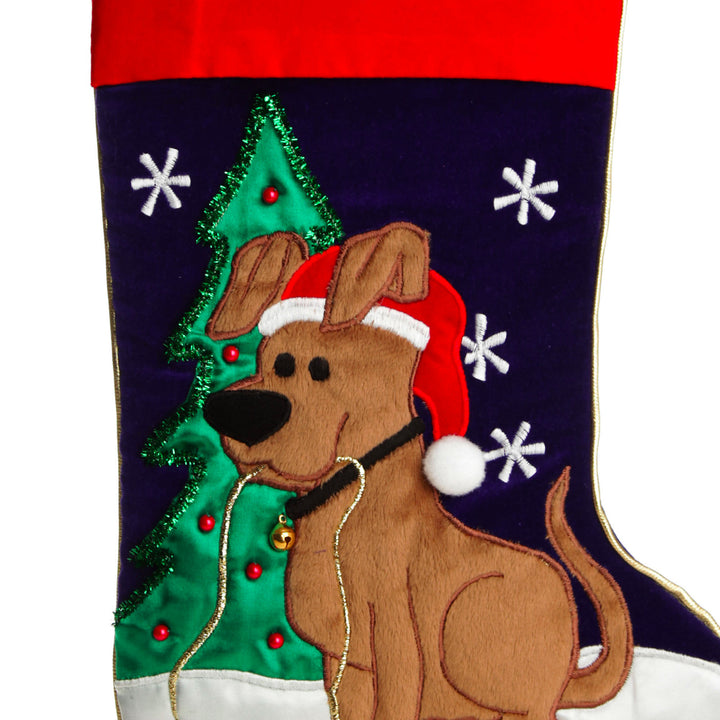 Personalised Dog Christmas Stocking - Dog detail
