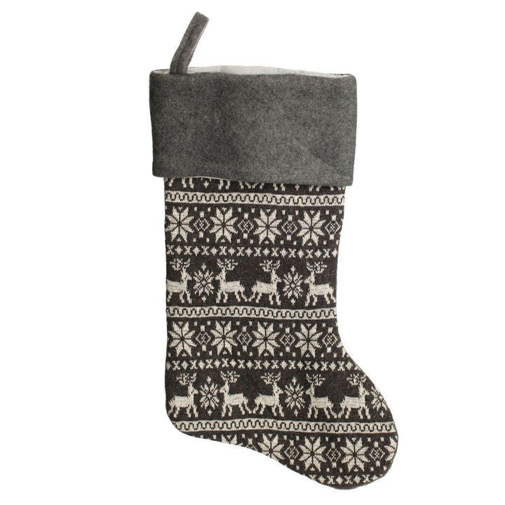 Grey Knitted Christmas Stocking Bundle