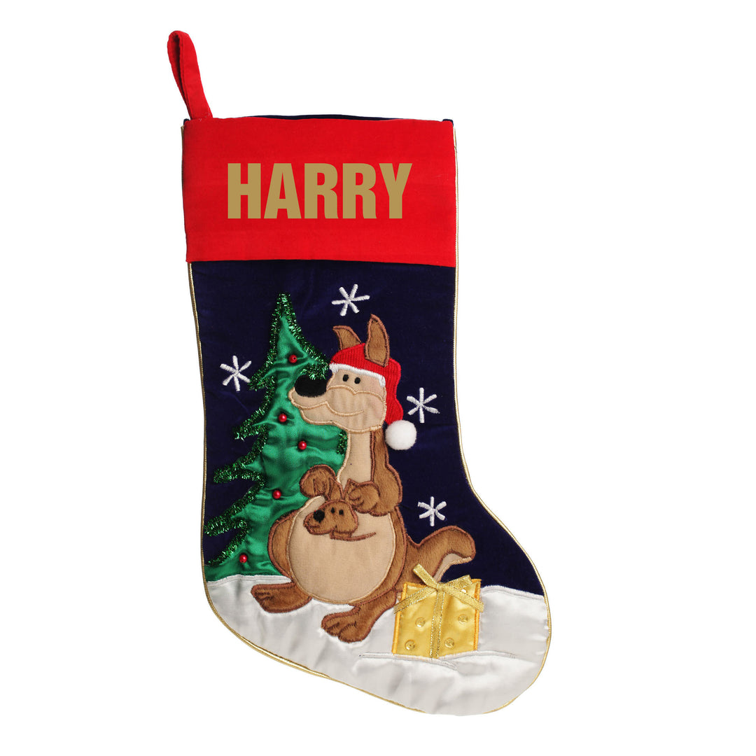 Personalised Kangaroo Christmas Stocking