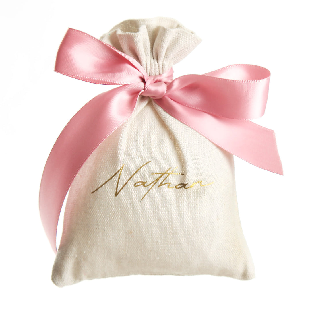 Personalised Natural Calico Wedding Favour Bag Bomboniere