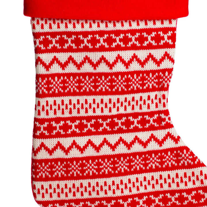Red Knitted Christmas Stocking Bundle