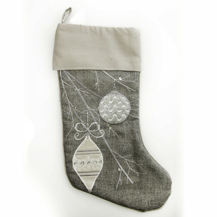 Silver Motif Christmas Stocking Bundle
