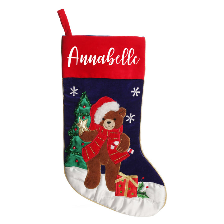 Personalised Teddy Bear Christmas Stocking