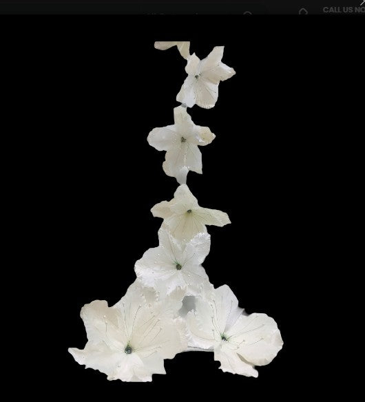 White Light up Paper Flower Garland