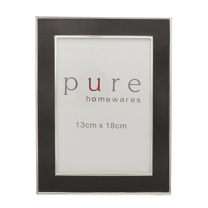 Photo Frame - Charcoal and Silver 13 x 18cm