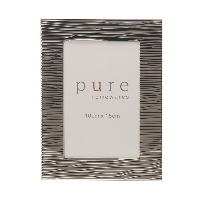 Photo Frame - Silver Grained Frame 15cm x 10cm