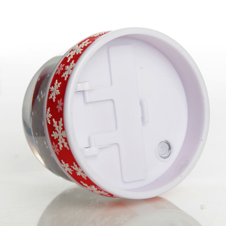 Photo Snow Dome - Red Snowflakes - Bottom detail
