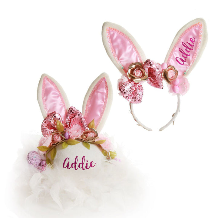 Personalised Pink Bow Easter Hat