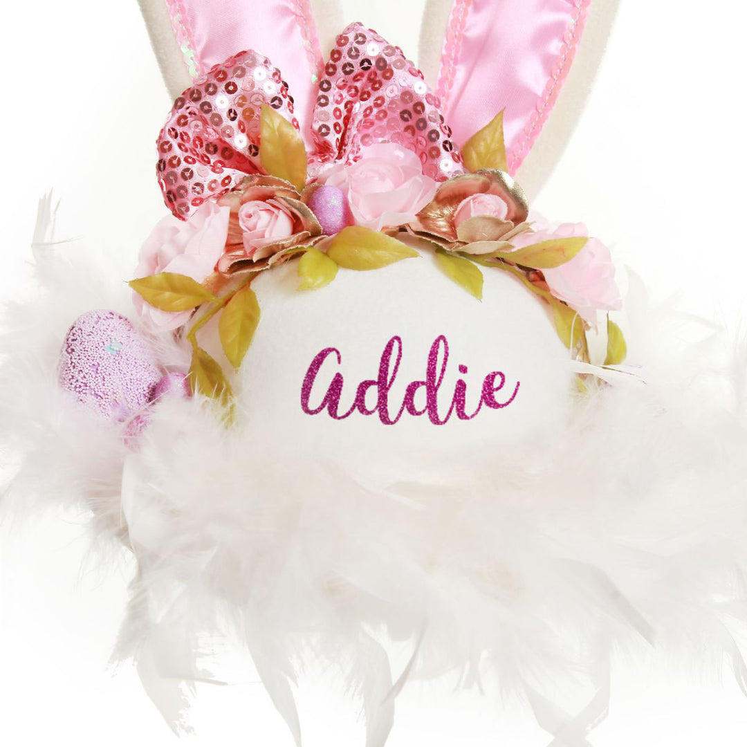 Personalised Pink Bow Easter Hat