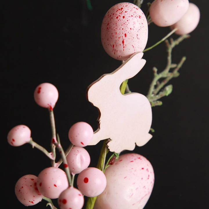 Pink Bunny and Speckled Egg Spray