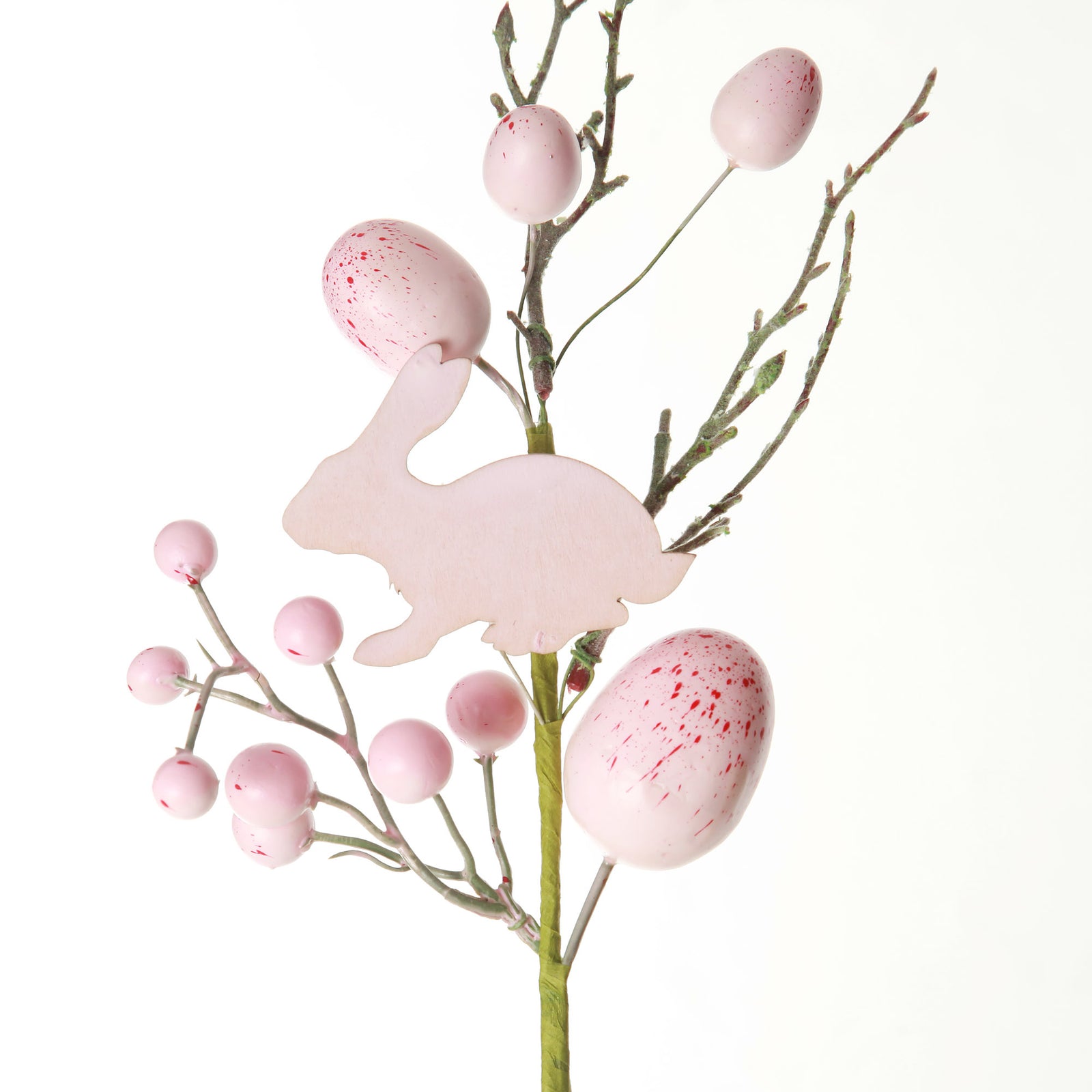 Pink Bunny and Speckled Egg Spray