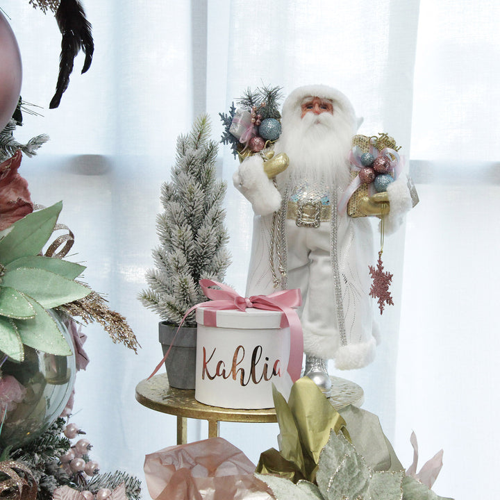 Flocked Pine Table Top Christmas Tree - 30cm (H)