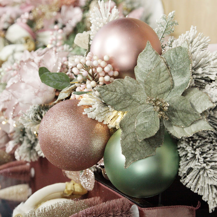Mint Green Jumbo Shatterproof Christmas Bauble Decoration - 15cm Matt