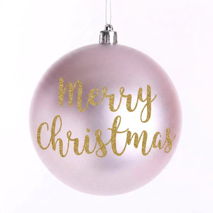 Personalised Pink Shatterproof Christmas Bauble