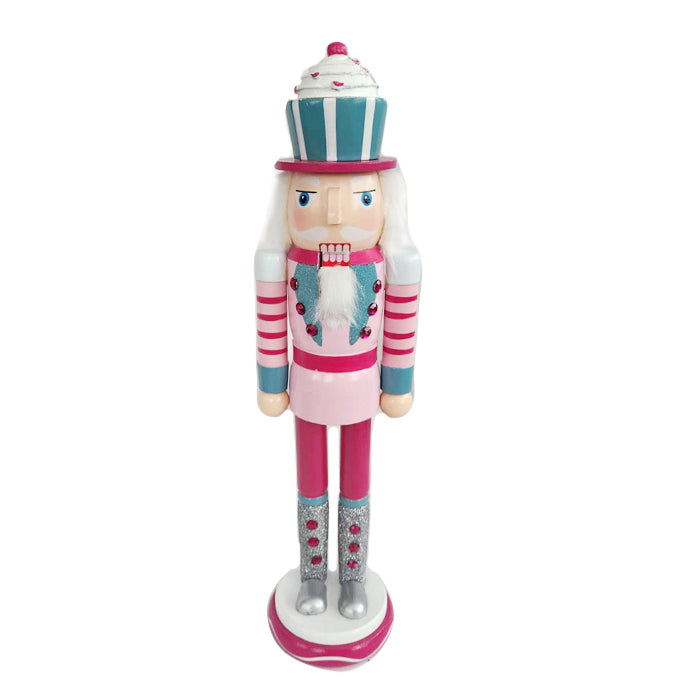Pink Cupcake Hat Nutcracker 38cm
