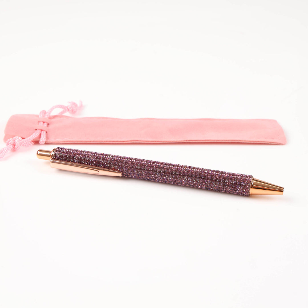 Pink Diamonte Ball Point Pen