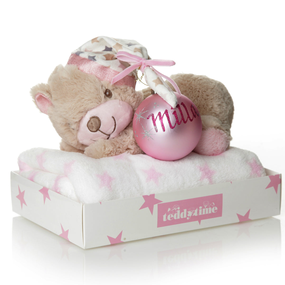 Pink Teddy with Blanket Gift Pack