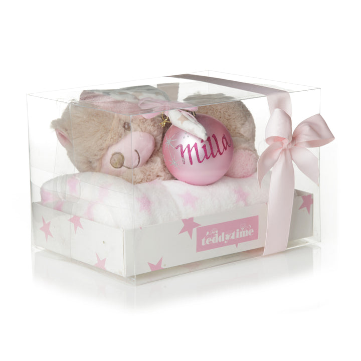 Pink Teddy with Blanket Gift Pack