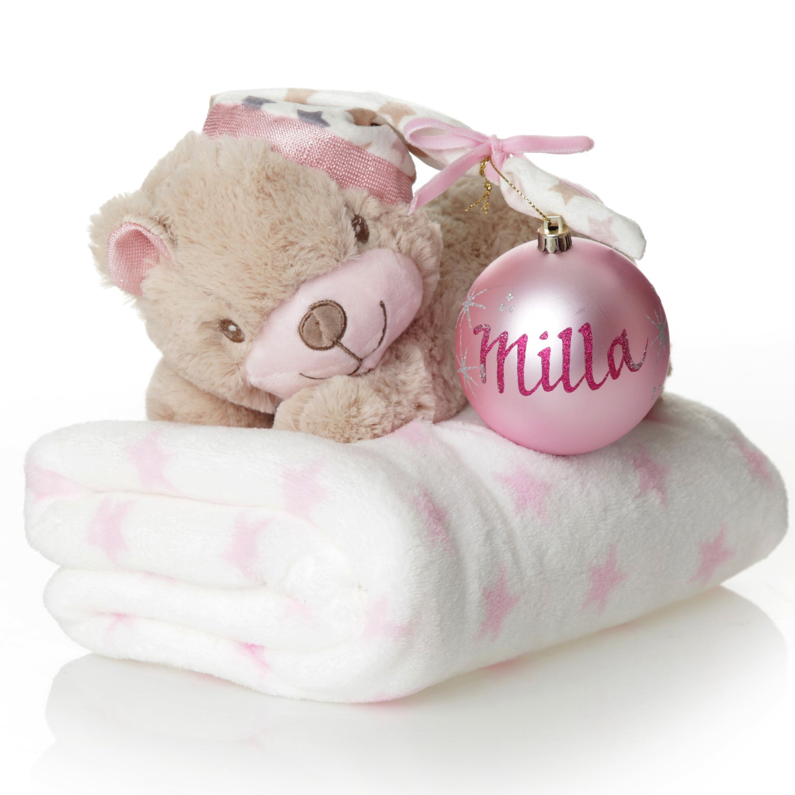 Pink Teddy with Blanket Gift Pack