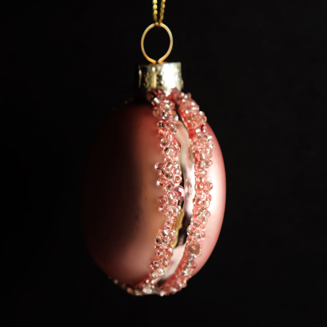 Pink Glass Macaron Christmas Tree Decoration