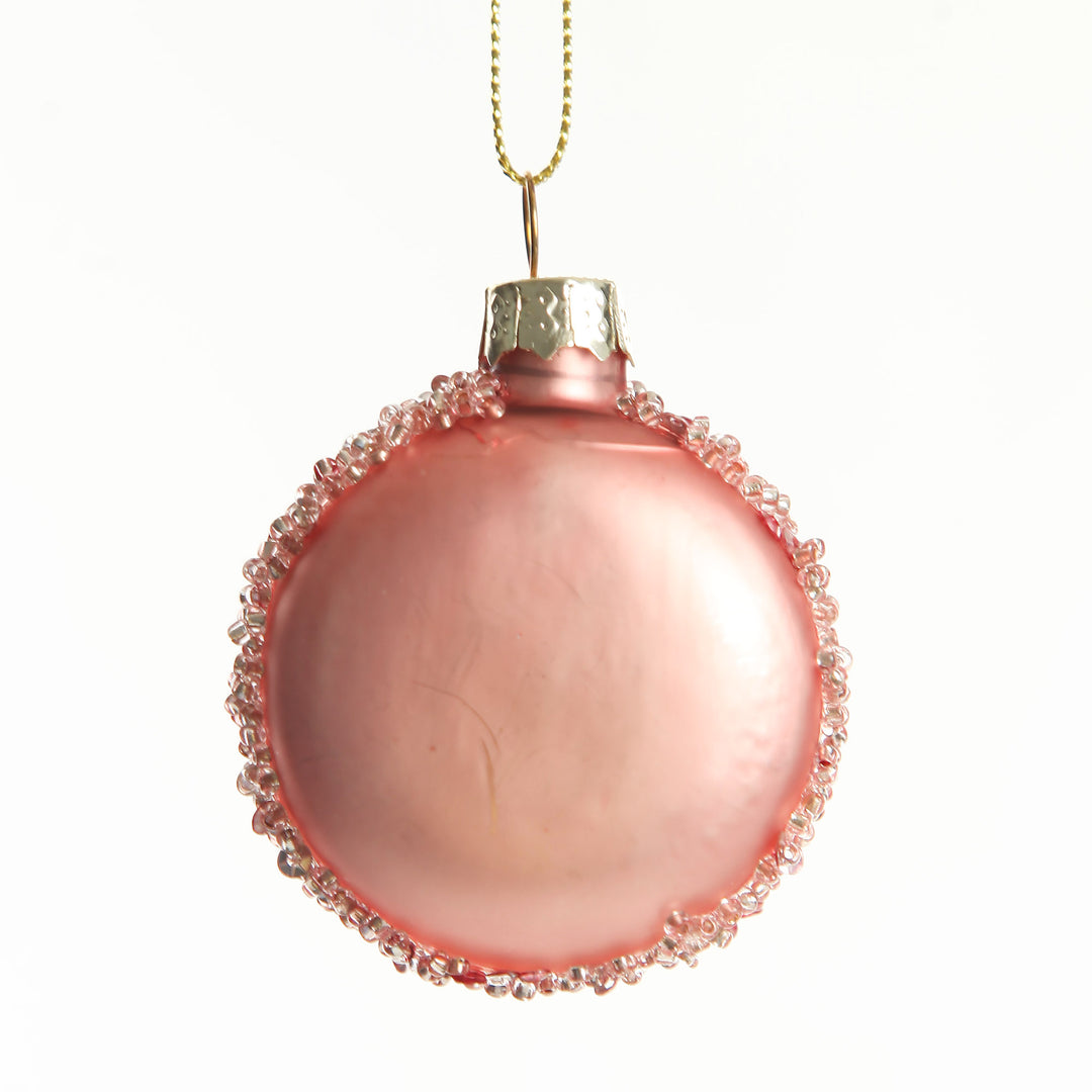 Pink Glass Macaron Christmas Tree Decoration
