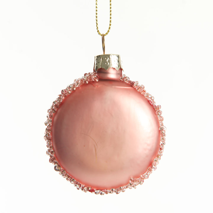 Pink Glass Macaron Christmas Tree Decoration