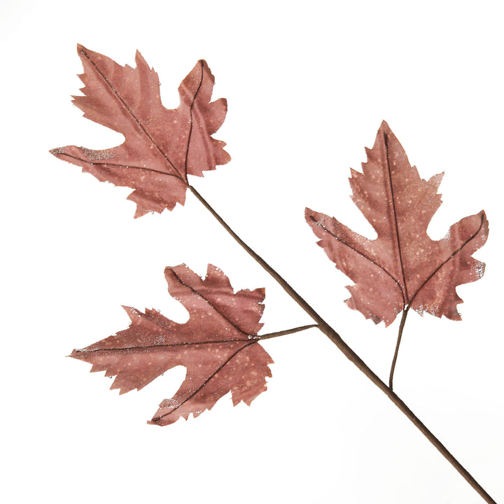 Pink Glitter Maple Leaf Spray