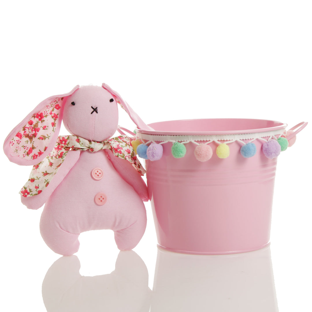Personalised Easter Hamper Bucket - Hiding Bunny