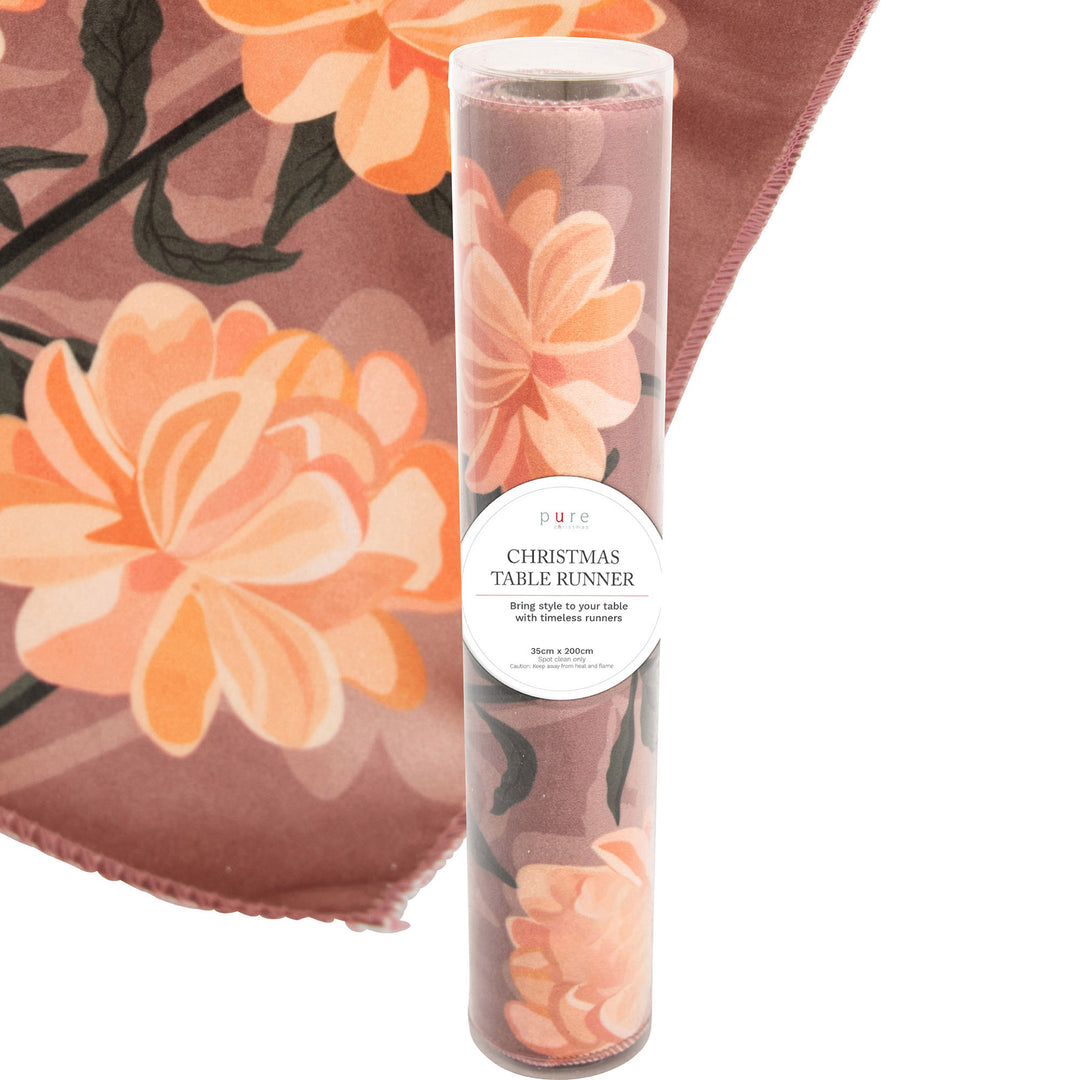 Pink Hummingbird Luxe Velvet Table Runner - 2m