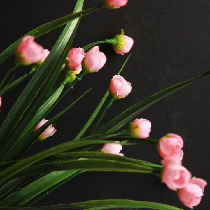 Pink Mini Bulb Flower Bunch Set of 2