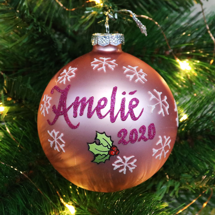 Pink Rocking Horse Christmas Bauble