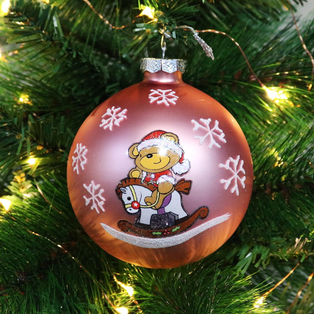 Pink Rocking Horse Christmas Bauble