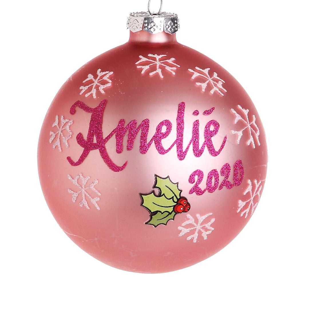 Pink Rocking Horse Christmas Bauble
