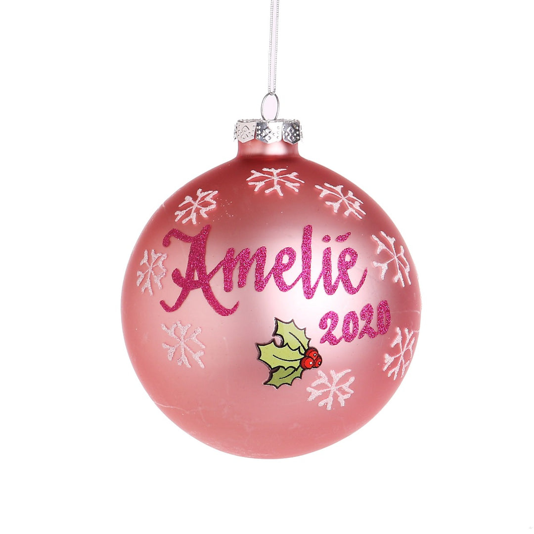 Pink Rocking Horse Christmas Bauble