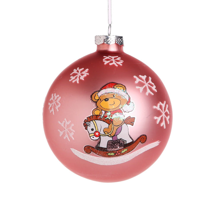 Pink Rocking Horse Christmas Bauble