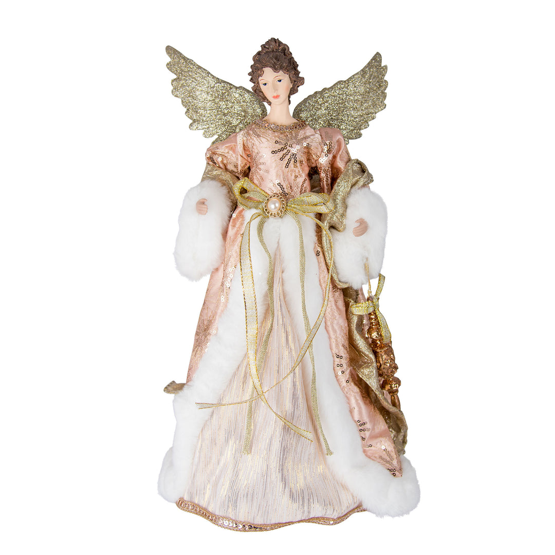 Pink Sequin Angel Tree Topper - 40.5cm(H)