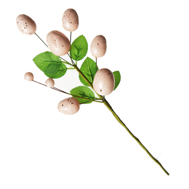 Speckled Egg and Foliage Pick - Set of 2