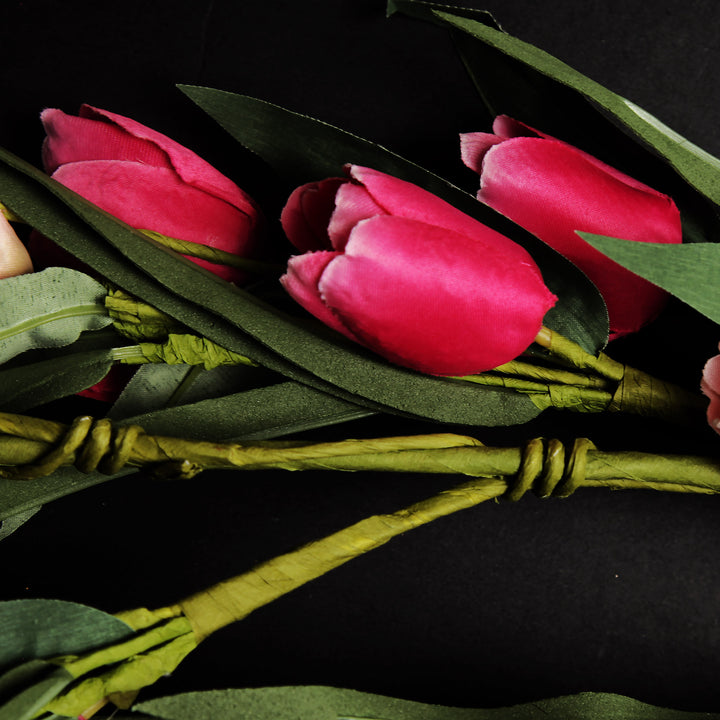 Pink Tulip &amp; Eucalyptus Garland