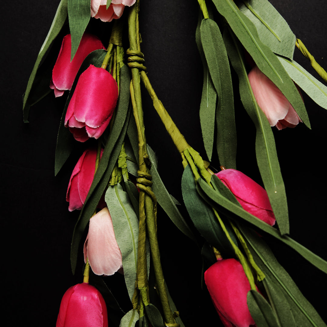 Pink Tulip &amp; Eucalyptus Garland