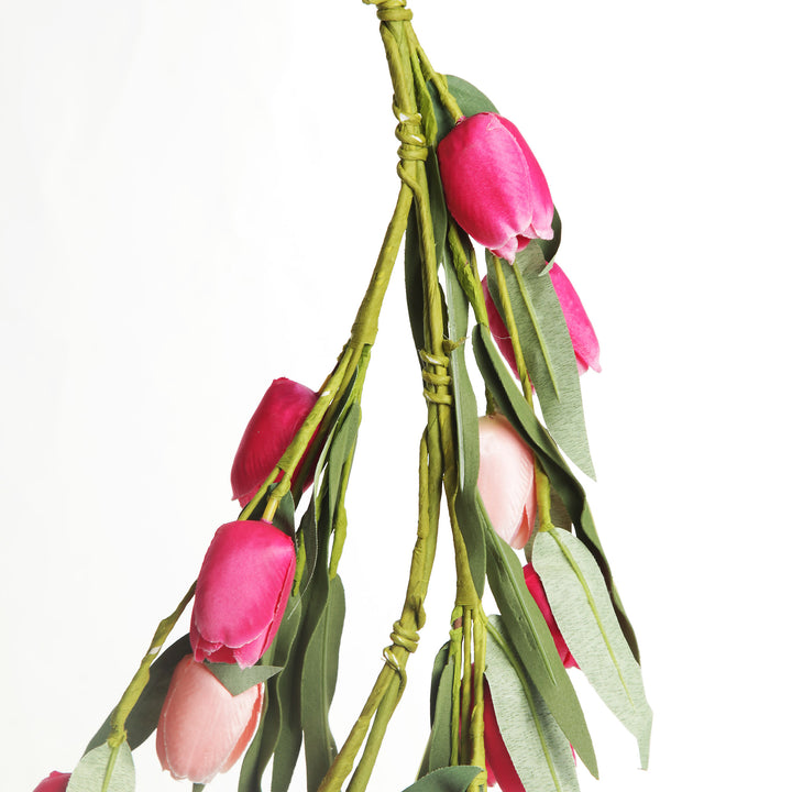 Pink Tulip &amp; Eucalyptus Garland