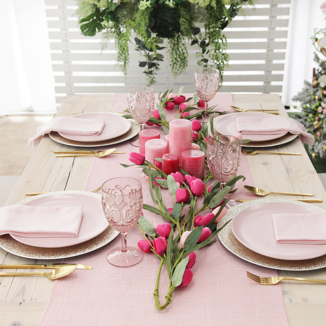 Pink Tulip &amp; Eucalyptus Garland