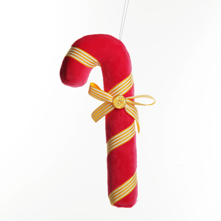 Pink Velvet Candy Cane Tree Decoration