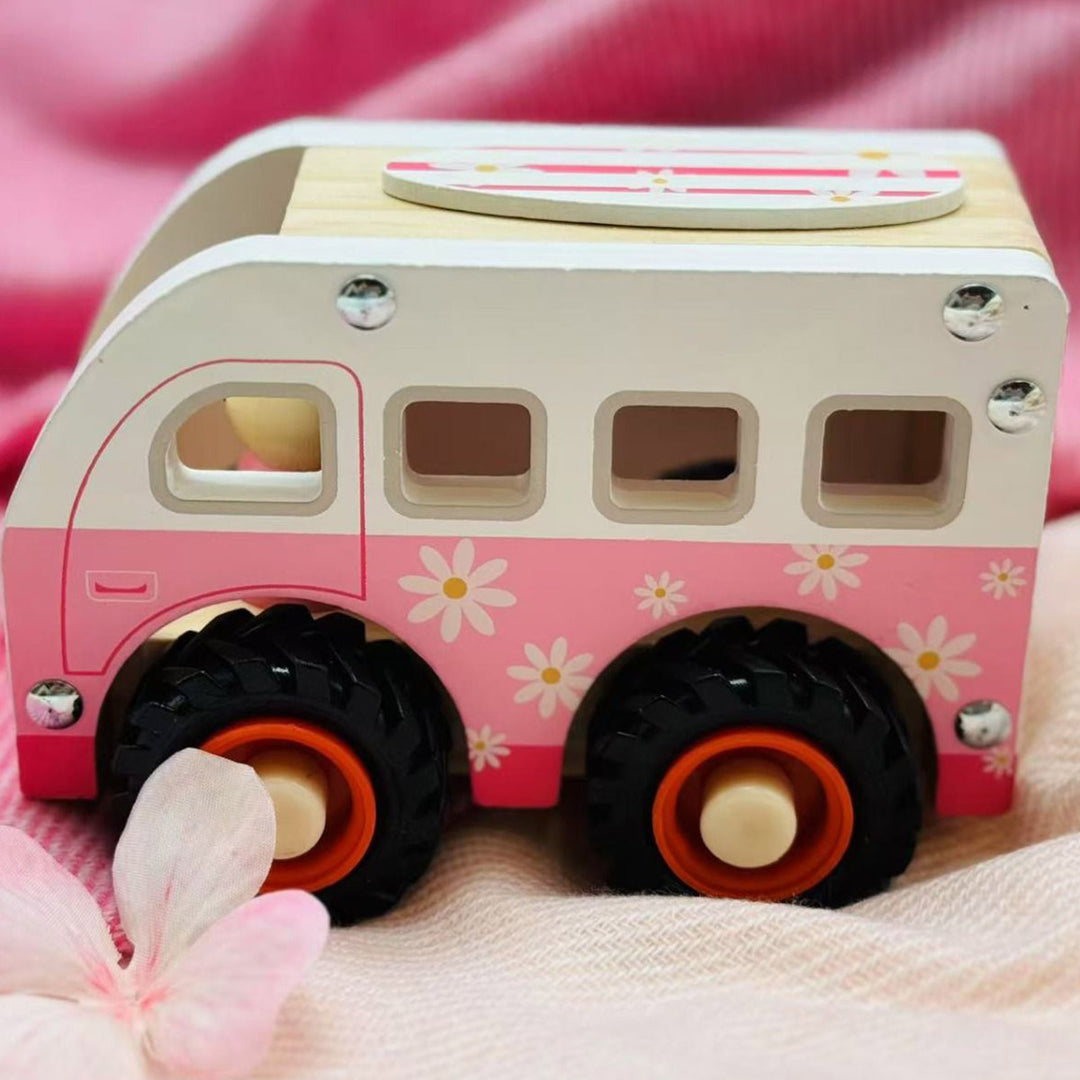 Pink Wooden Kombi Van